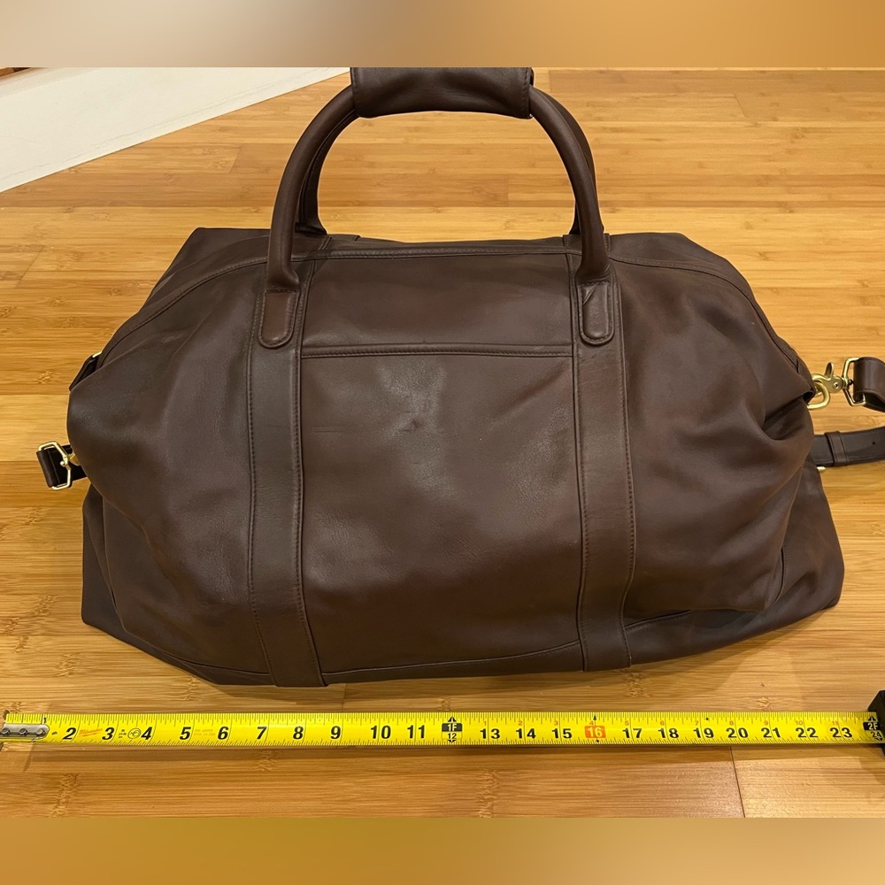 Coach Brown Leather Weekender Duffel Bag- Like New!